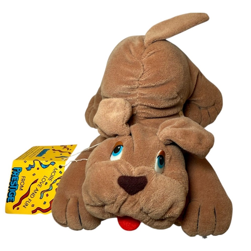 Vintage 1985 Prestige‎ Toy Corp Lil Ripples Brown Wrinkled Dog Plush NWT